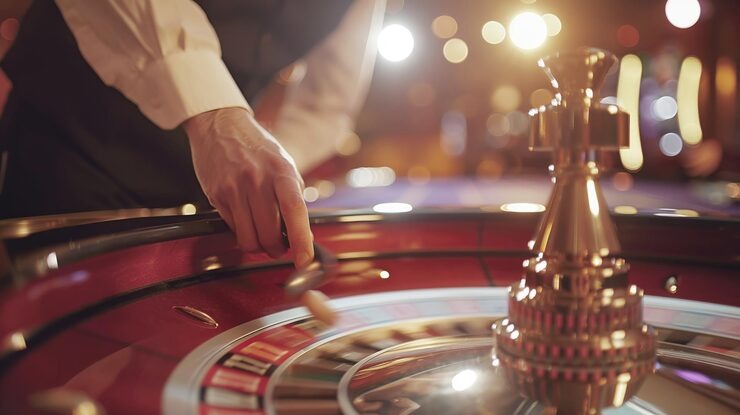 Live dealer explaining game rules during broadcast Live dealer explaining game rules during broadcast